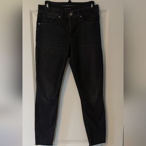 Lucky Ava Mid Rise Black Skinny Ankle Jeans Size 6/28